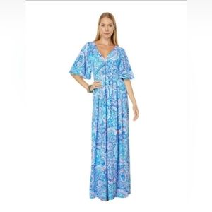 Lilly Pulitzer Minka maxi Blue Grotto Commotion in the Ocean